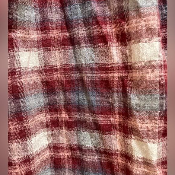 Lucky Brand Women's Plaid Button-Up Shirt Red Long Sleeve country Size XL - Picture 10 of 10